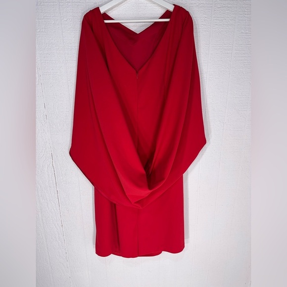 Betsy and Adam capped seath formal midi dress red size 20W - Picture 5 of 8